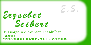 erzsebet seibert business card